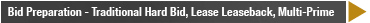 Bid Preparation - Traditional Hard Bid, Lease Leaseback, Multi-Prime 